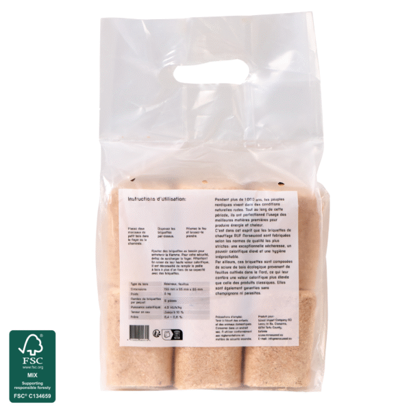 Premium RUF wood briquettes